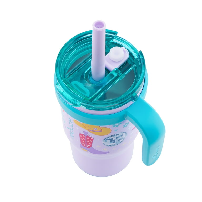 Cartoon Vacuum Cup With Straw And Strap Stainless Steel - Temu