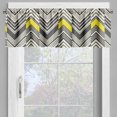 thumbnail image 2 of Ambesonne Retro Window Valance, Nostalgic Abstract Zigzags, 54" X 18", Yellow Ivory and Grey, 2 of 5