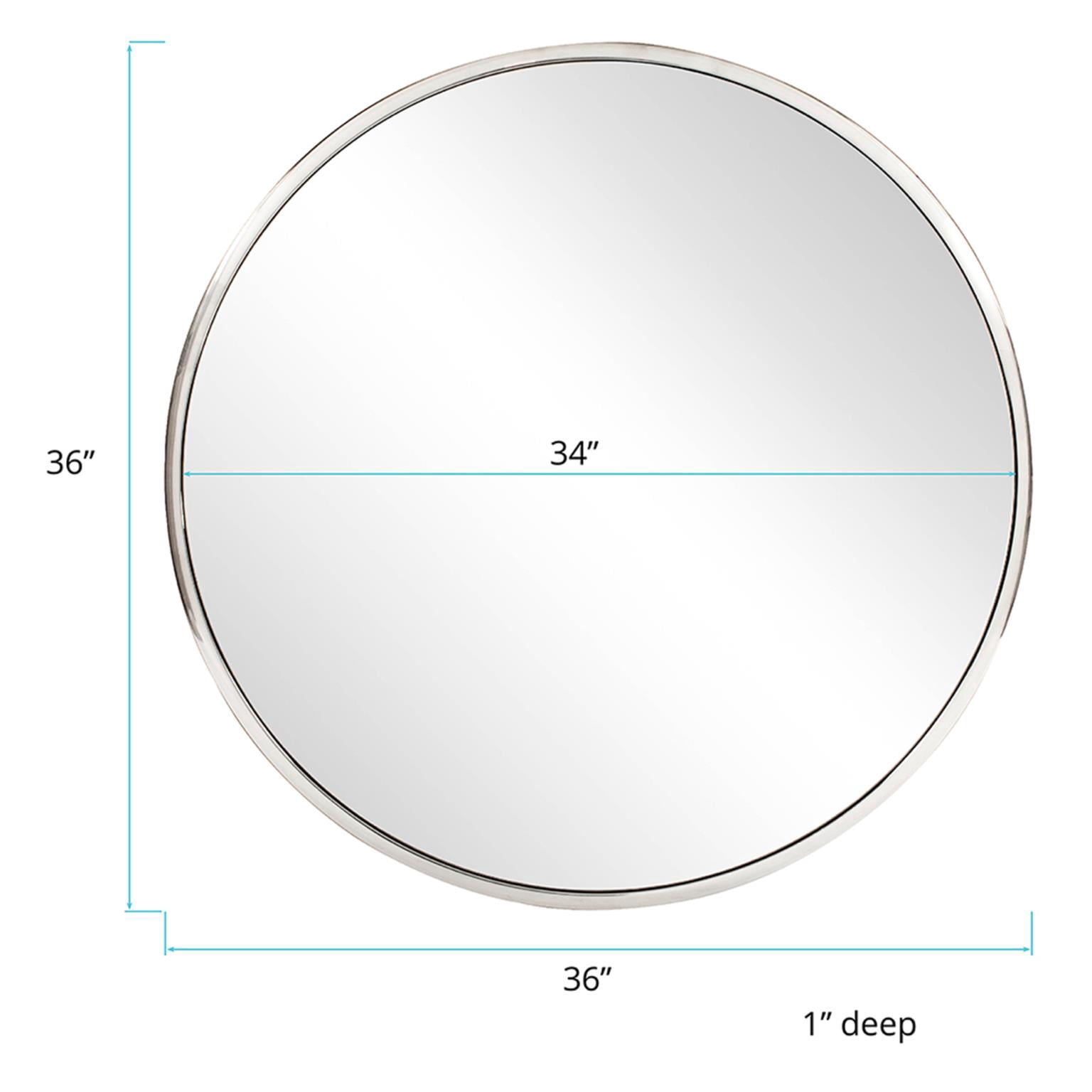 Tyler Dillon Simone Silver Metal Round Accent Wall Mirror