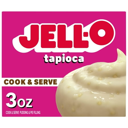 Jell-O Cook & Serve Tapioca Artificially Flavored Fat Free Pudding & Pie Filling Mix, 3 oz Box