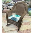 thumbnail image 3 of Jordan Manufacturing 18" x 18" Gardenia Seaglass Blue Floral Square Tufted Contoured Outdoor Wicker Seat Cushion (2 Pack), 3 of 14