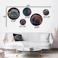 thumbnail image 4 of Designart "Colorful Hyperbolic Deep Sea Coral I" Coastal Metal Wall Art Set of 5 Piece, 4 of 5
