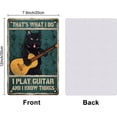 thumbnail image 2 of Cat Playing Guitar Vintage Metal Tin Sign Art Plaque Poster Retro Metal Wall Decorative Tin Signs 8x12inch for Home Kitchen Bar Coffee Shop Club Decoration, 2 of 8