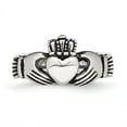 thumbnail image 3 of Auriga Fine Jewelry Stainless Steel Antiqued Love Claddagh Hinged Ring for Women Size 6, 3 of 6