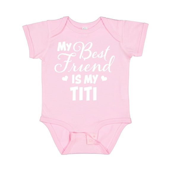 Inktastic My Best Friend is My Titi with Hearts Boys or Girls Baby Bodysuit