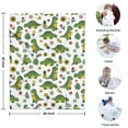 thumbnail image 4 of White Green Dinosaurs Floral Pattern Blanket,Comfortable Soft Flannel Throw Blanket,All Season,Warm Lightweight Blankets for Sofa Bed Couch Living Room Chair,30"x40", 4 of 4