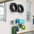 thumbnail image 4 of 1' x 4' Garage Storage Shelves, White Industrial Steel, Wall Mounted Storage Shelf, Must Have for Garage, 4 of 5