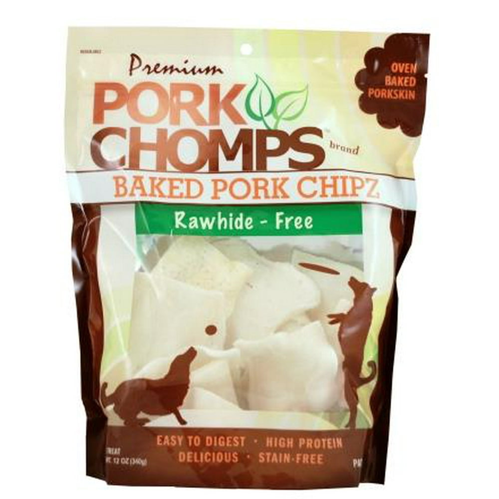 Premium Pork Chomps RawhideFree Baked Pork Chipz, 12 oz.