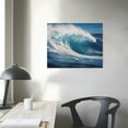 thumbnail image 3 of ONETECH Landscape Poster Canvas Wall Art Huge Waves Storm Tsunami Sweeping Artwork Home Decor Room Decor, 3 of 4