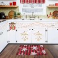 thumbnail image 5 of Christmas Doormat 20 x 32 Inch Holiday Xmas Decorative Door Mat Winter Christmas Snowflakes Welcome Mat Outdoor Indoor Non Slip Entrance Floor Door Mat Front Porch for Home Decoration, 5 of 6