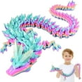 thumbnail image 2 of 12 Inch Flexible 3D Printed Dragon With Articulated Joints And Realistic Eyes Anxiety And Adhd Relief Sensory Toy Unique Home Decor For S And Families, 2 of 6