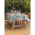 thumbnail image 3 of Outdoor Tablecloth with Umbrella Hole for Patio/Picnic/Party/Camping, Seahorse Coastal Waterproof Table Cloth Rectangle Table Cover Washable, Nautical Ocean Summer Beach Coral Wooden (52"x 70"), 3 of 8