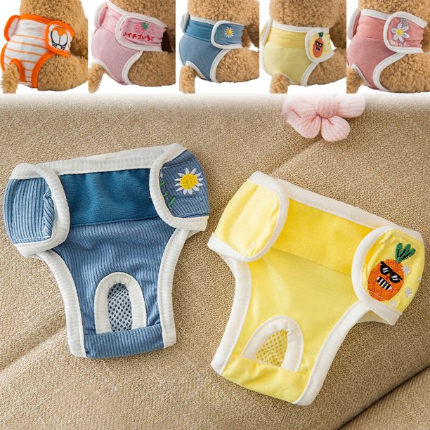 Pet Enjoy Pet Soft Female Dog Diapers,Adjustable Doggie Diaper Wraps