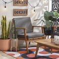thumbnail image 2 of Linon Lathan 4-Piece Acacia Outdoor Conversation Set with Coffee Table, Loveseat & Chairs, Walnut/Gray, 2 of 36