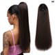 thumbnail image 1 of Zhuge Extensiones de cola de caballo de 20" con cordón, cola de caballo falsa larga y recta, extensión de cabello con clip suave natural, postizo sintético resistente al calor, E, 1 of 3