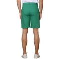 thumbnail image 3 of INSPIRE CHIC Men's Shorts Allover Striped Belt Loop Zipper Button Closure Pockets Casual Shorts 28 Green Black, 3 of 7