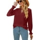 thumbnail image 1 of Camisa de manga larga para mujer, blusa tipo túnica con cuello en V, camisa de encaje de moda, 1 of 5
