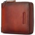thumbnail image 1 of Cartera de Cuero Genuino para Hombre con Zíper, RFID, Segura, de Gran Capacidad, Doble Pliegue, Multi-tarjeta, Carteras de Cuero para Hombre y Monedero, 1 of 7
