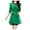 Green, variant on Elegant Ladies Long Sleeve Lace Trim Bowknot Mid Length Trench Style Coat for Women