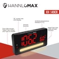 thumbnail image 5 of HANNLOMAX HX-149CR Radio Despertador con Pantalla LED de 2”, Temperatura, Luz Nocturna, Puertos USB Tipo C para Carga 2.4A y Puerto USB Tipo A para Carga 1A., 5 of 5
