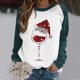 thumbnail image 1 of Puntoco Mujer Navidad Invierno Manga Larga Cuello Redondo Impresión De Letras Top Blusa Sudadera Puntoco Puntoco-9185, 1 of 4