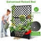 thumbnail image 4 of Pantalla de Privacidad con Macetero, Jardín Elevado Metálico con Enrejado y Ruedas, Maceteros para Patio, Caja con Drenaje para Plantas Trepadoras, Flores y Vegetales, 4 of 7