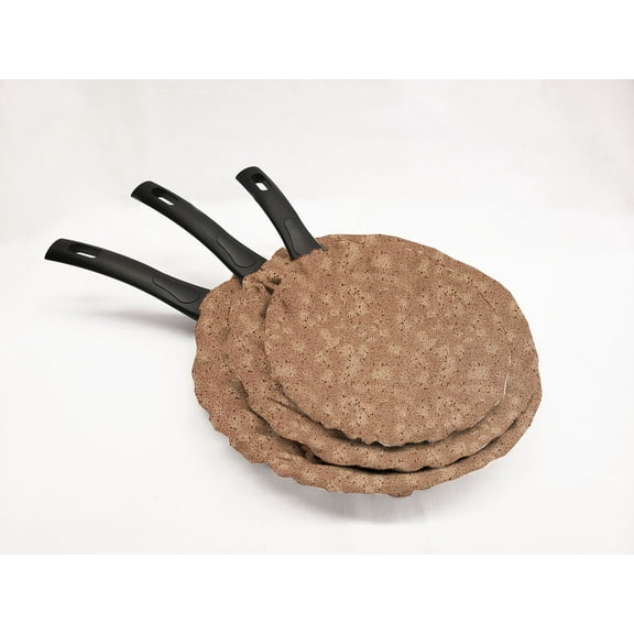 Splatter Non-Stick Pan Protector (Set of 3 Covers) by Penny's Needful Things (Chocolate Brown)