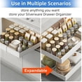 thumbnail image 5 of HomeLife Storage Drawer with Smooth Self Adhesive Rail No Drilling Expandable Removable Cabinet Organizer Heavy Duty Load Capacity Easy Pull Out Storage Rack for Seasoning Spice Small Stuffs, 5 of 13