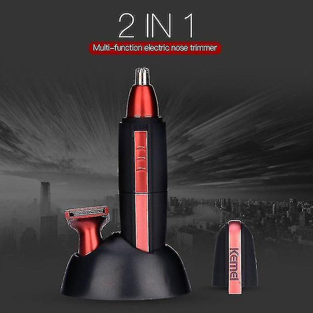 Afeitadora portátil 2 en 1 para nariz y orejas, maquinilla de afeitar eléctrica para patillas, máquina de afeitar para maquillaje, acero inoxidable afilado, 1 ud.