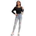 thumbnail image 4 of Women Long Sleeve Shirts Tops Fall Tunic Causal Fashion Round Neck Basic Tee, 4 of 6