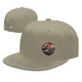 thumbnail image 4 of DouZhe Flat Brim Cap Chapeau Snapback Rétro Japonais Vagues Imprime Réglable Jaune Adulte Baseball Cap, 4 of 6