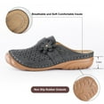 thumbnail image 4 of Gomelly Mules for Women Slip on Flats Loafers Closed Toe Comfy Walking Shoes 9 Gray, 4 of 5