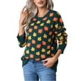 thumbnail image 2 of AGWOLF Women's Fall Leaf Print Sweater Comfy Mock Neck Oversized Sweaters Tops Oversized Chunky Jumper, 2 of 7