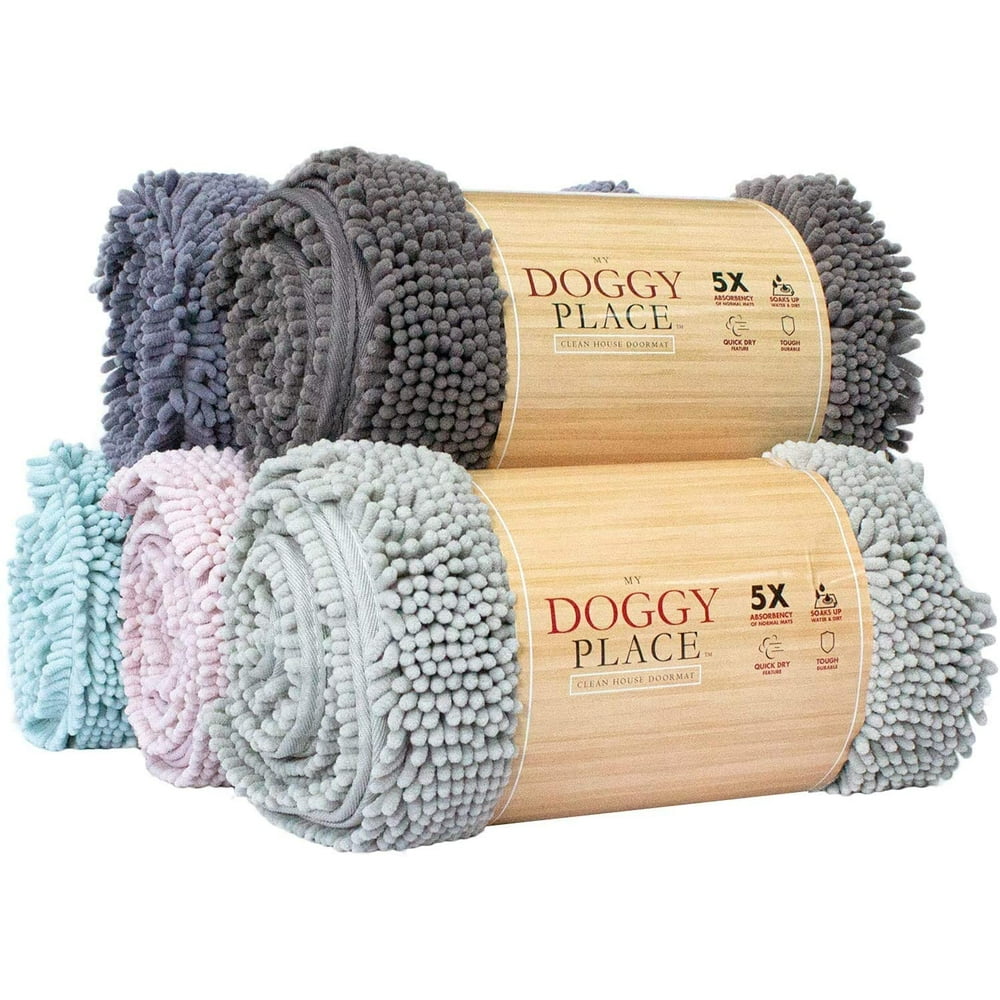 My Doggy Place Ultra Absorbent Microfiber Dog Door Mat, Durable