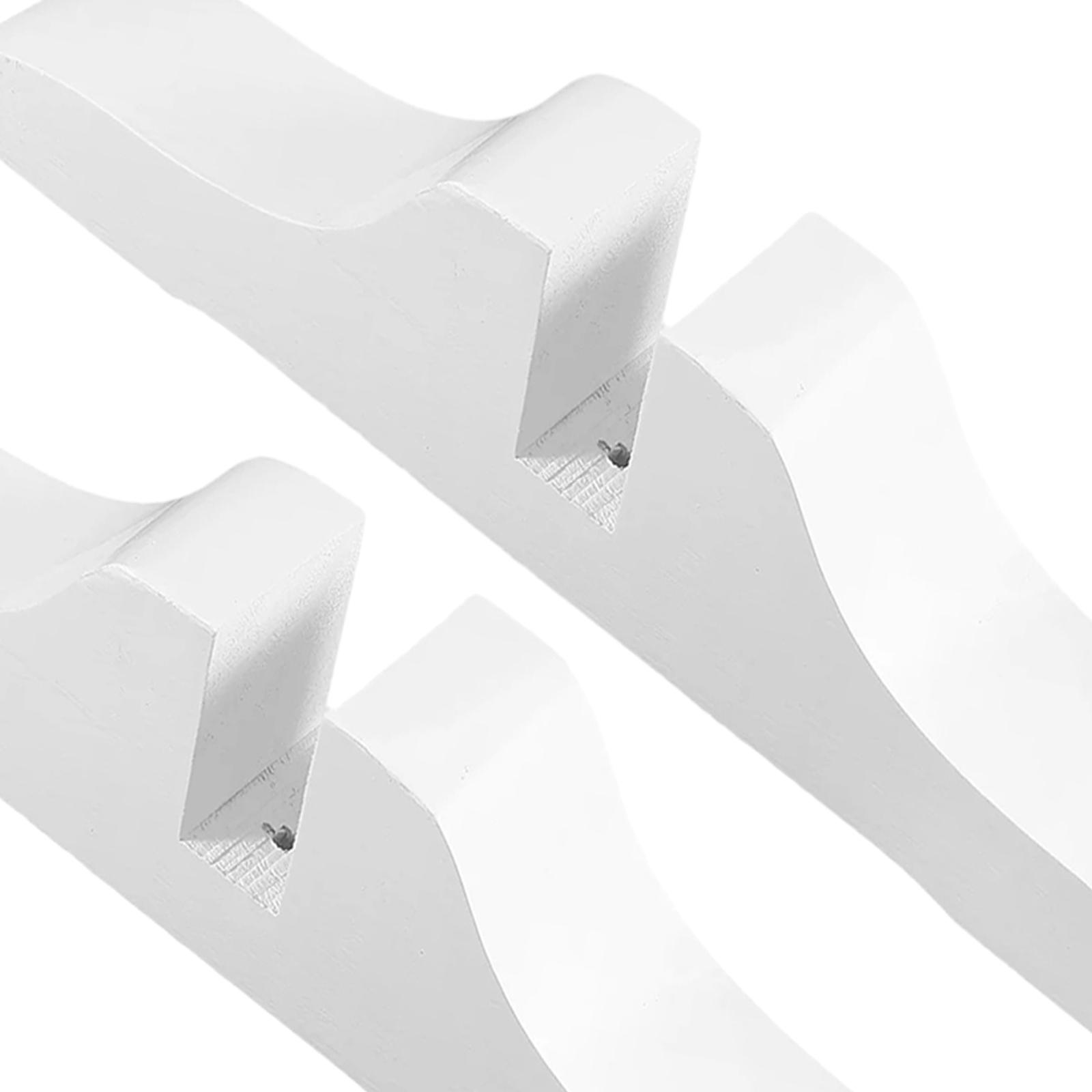 kowaku 2 Pieces Privacy Screen Holder Room Divider Stand Detachable Useful Privacy Screen Clips Wooden Screen Base Screen Panel Feet White