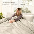 thumbnail image 3 of Bare Home Organic Cotton Duvet Cover Set - 400 Thread Count - Sateen Weave - King, French Beige, 3-Pieces, 3 of 10