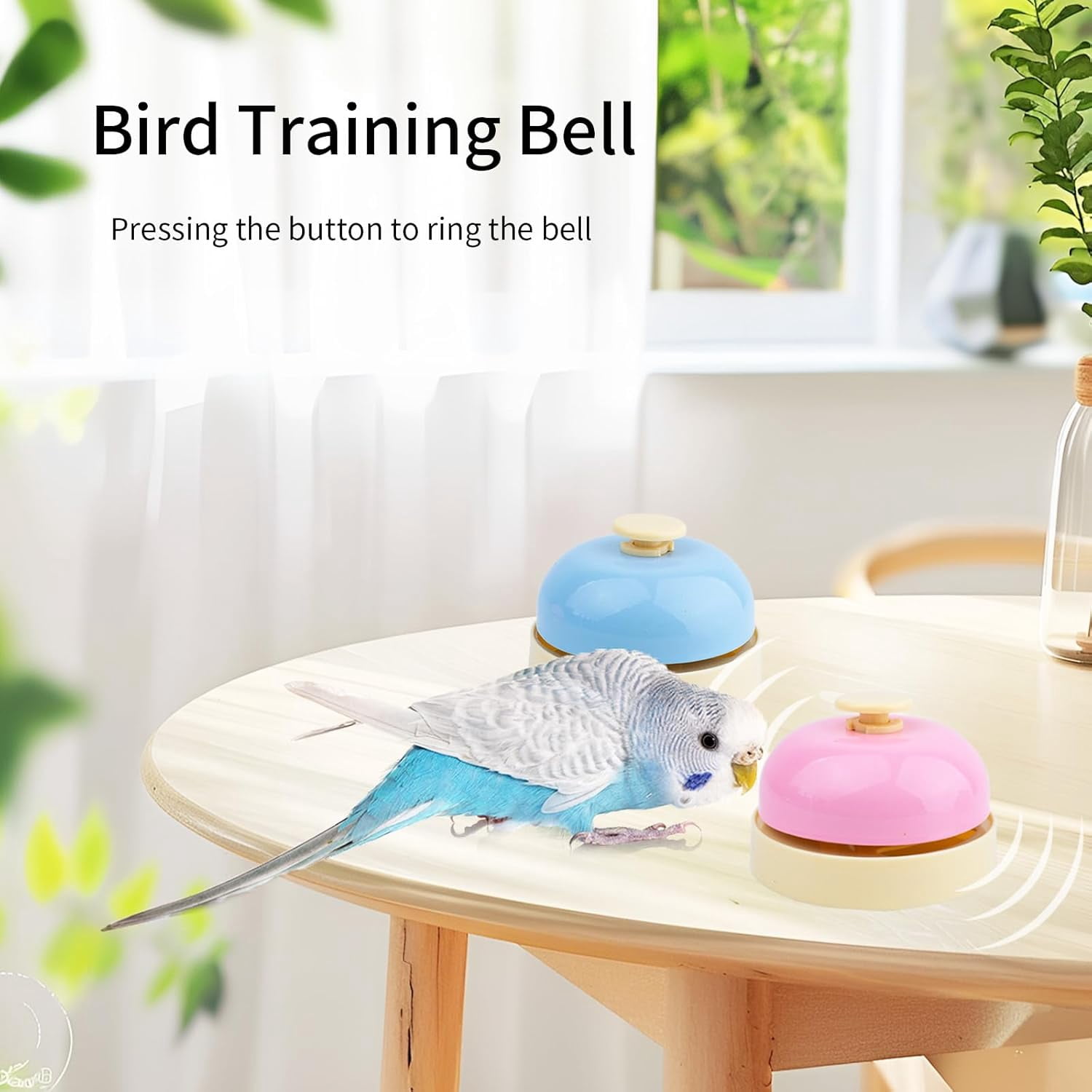 Bird Bell Toys, Parrot Training Bell, Bird Tell Bell, Pet Training Bell Toy, Stainless Steel Bell for Parrots, Parakeets, Conures, Cockatiels, Dogs