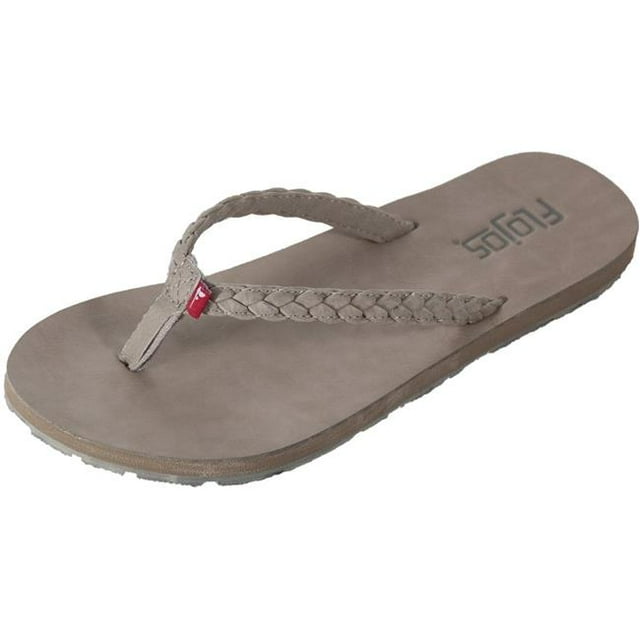 Flojos 842998111029 Womens Harper Flat Sandals, Stone - Size 8