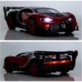 thumbnail image 4 of Bugatti Vision Gt Supercar 1/32 Zinc Alloy Die Casting Pull Back Car Model Toy Sound And Light For Boy Girl Gift Red, 4 of 4