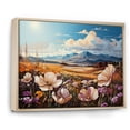 thumbnail image 2 of Designart "Vibrant Purple Flowers In Nevada Prairie II" Flowers Floater Framed Canvas Wall Art, 2 of 5