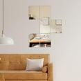 thumbnail image 3 of 4PCS Square Mirror Wall Stickers, Full Length 3D Mirror DIY Home Decorative Acrylic Mirror Sheet Mirror Tiles for Home Wall Decoration,, 3 of 5