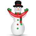 thumbnail image 3 of Gymax 6ft Christmas Inflatable Snowman Holiday Decoration w/ Internal LED Lights, 3 of 10