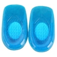 thumbnail image 1 of 1 par de plantillas elásticas de gel para el talón Almohadillas para el talón Media almohadilla que amortigua el talón Alivio del dolor en el talón para mujeres y hombres (azul oscuro L 40-46), 1 of 4