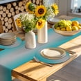 thumbnail image 4 of Teal Grey Ombre Round 13 Inch Placemats Set of 6, Gradient Contemporary Abstract Art HeatResistant Non Slip Place Mats for Dining Table, Wipeable Braided Kitchen Table Mats for Housewarming, 4 of 9