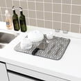 thumbnail image 2 of Dish Drying Mat for Kitchen 2 Pack, Ultra Absorbent Microfiber Dishes Drainer Mats by Subekyu,19.2 by 15.8 Inch(Rhombus), 2 of 8