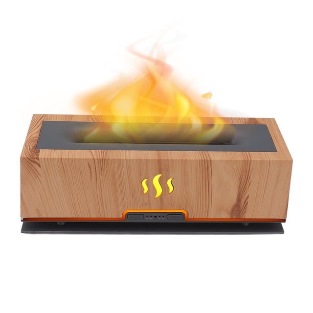 Humidifier Aroma Diffuser LED Light Timing Low Noise Home Decoration 100‑240V for Room Office Light Wood Grain UK Plug