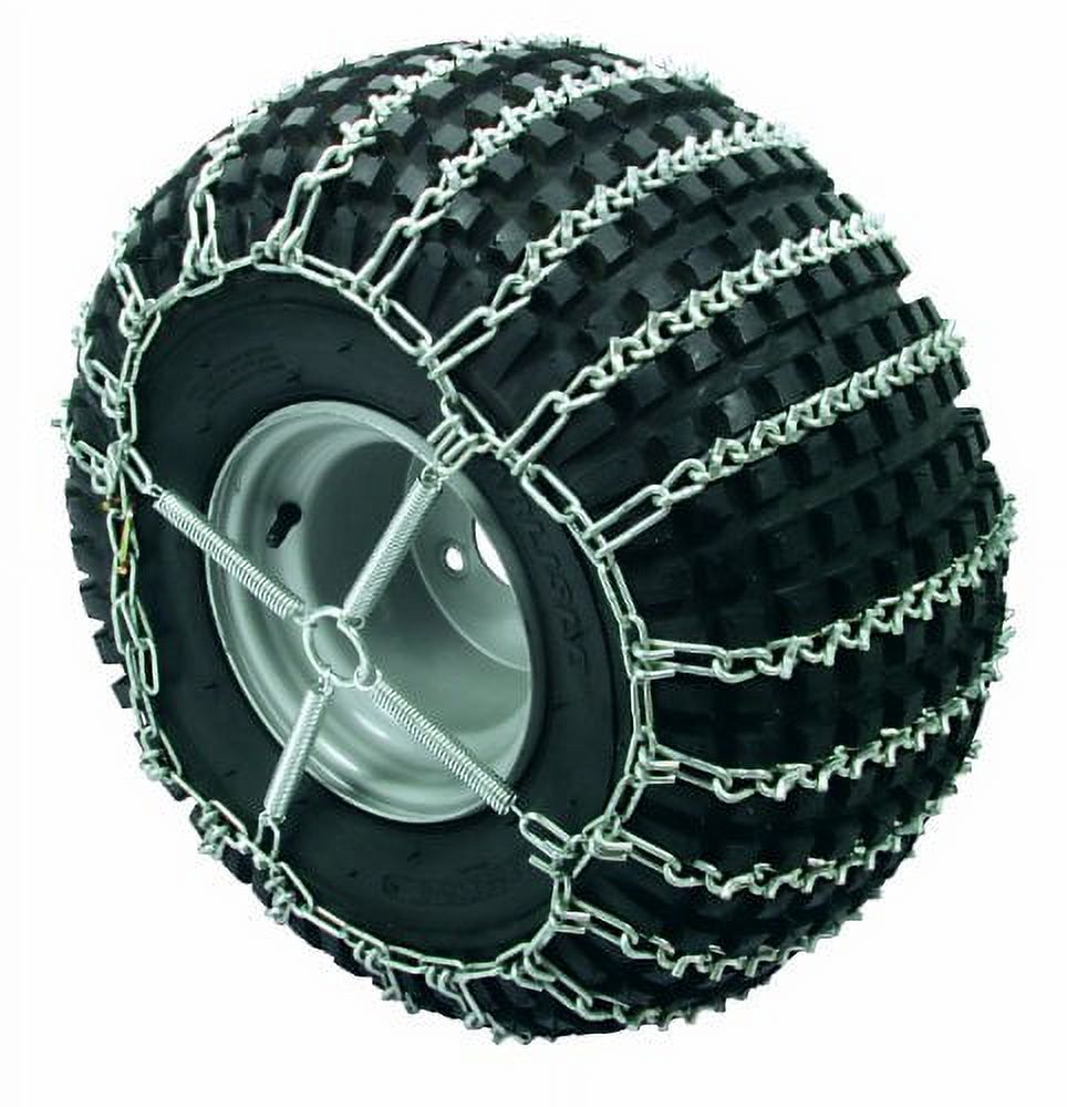 OakTen Set Of 2 Tire Chains With Tensioners For Lawn Tractors - Fits 18x8.50-10, 18x9.50-8, 19x9.50-8 Tires