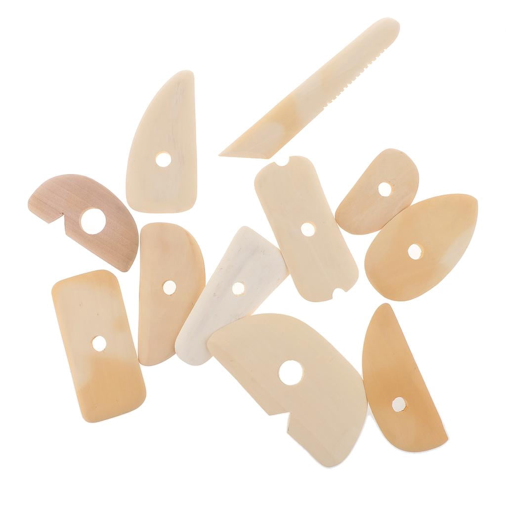 Milageto 2x 11pcs Clay Ceramic Pottery Sculpt Tools Graving Tools Embossing Scraper