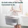 thumbnail image 1 of Collapsible Plastic Laundry Basket - Oval Tub/Basket - Foldable Storage Container/Organizer - Portable Washing Tub - Space Saving Laundry Hamper, 1 of 1