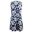 thumbnail image 5 of Azrian Womens Plus Size Clearance,Women's Fashion Sexy Round Neck Sleeveless Printed Dresses on Sales, 5 of 5